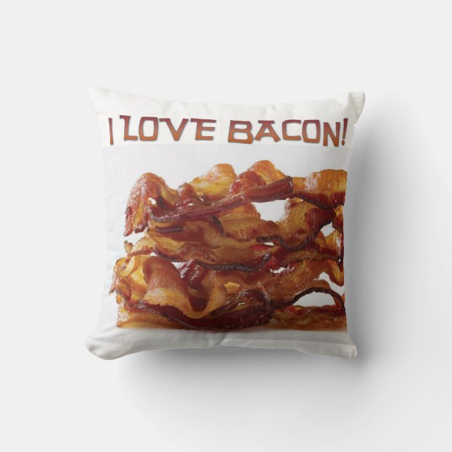 Ik hou van Bacon Pillow! Kussen (Voorkant)