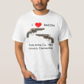 Ik hou van Bacon pistool shirt (Voorkant)