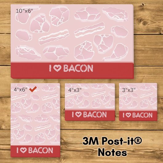 Ik hou van bacon post-it® notes