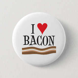 Ik hou van bacon ronde button 5,7 cm