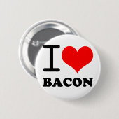 Ik hou van bacon ronde button 5,7 cm (Voorkant /achterkant)