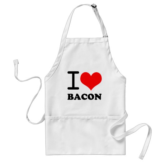 Ik hou van bacon standaard schort (Voorkant)