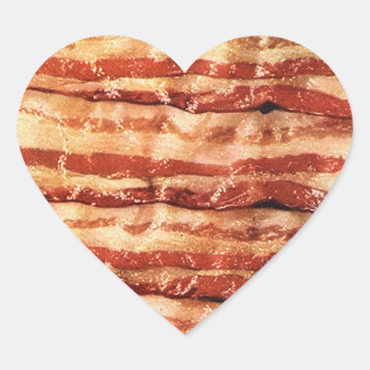 IK HOU VAN BACON STICKERS! HART STICKER (Voorkant)