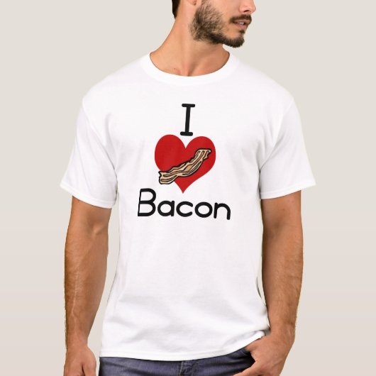 Ik hou van Bacon. T-shirt (Voorkant)