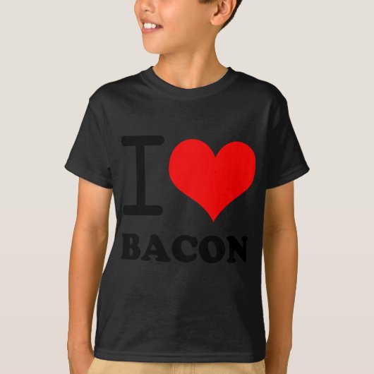 Ik hou van bacon t-shirt (Voorkant)