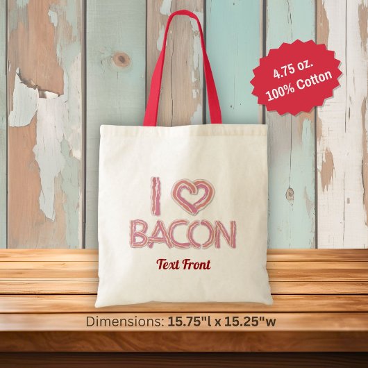 Ik Hou Van Bacon Tas