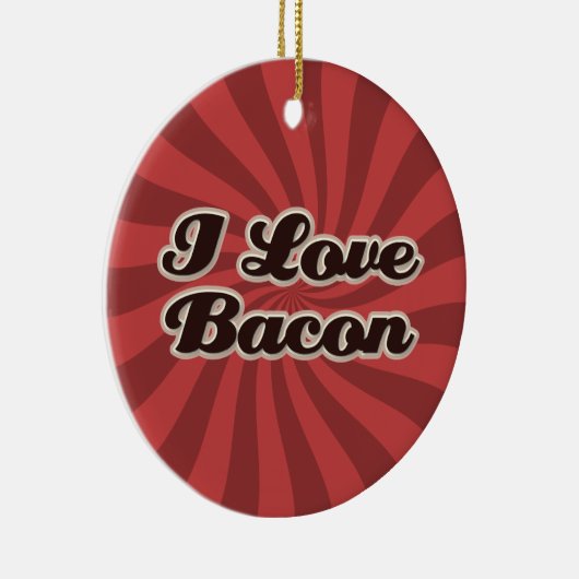 Ik hou van baconversiering keramisch ornament (Rechts)
