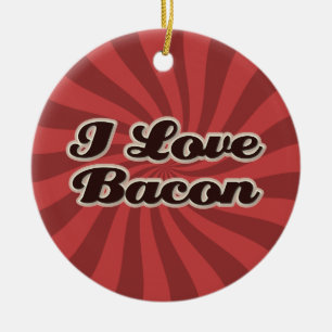 Ik hou van baconversiering keramisch ornament