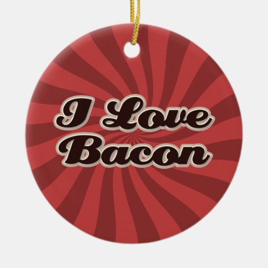 Ik hou van baconversiering keramisch ornament (Voorkant)