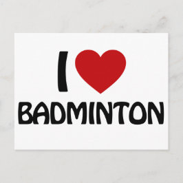 Ik hou van Badminton Briefkaart