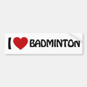Ik hou van Badminton Bumpersticker (Voorkant)