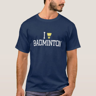Ik hou van badminton cadeau t-shirt