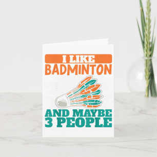 Ik hou van badminton en misschien 3 mensen sport s kaart