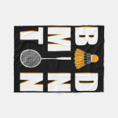 Ik hou van badminton fleece deken (Voorkant (Horizontaal))