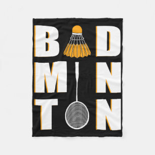 Ik hou van badminton fleece deken