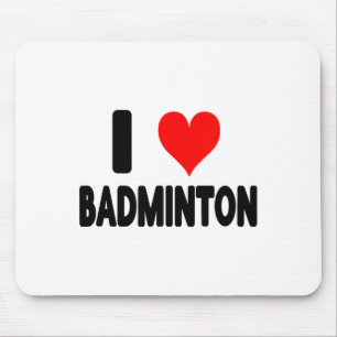 Ik hou van Badminton - Hart Badminton Speler Veld  Muismat