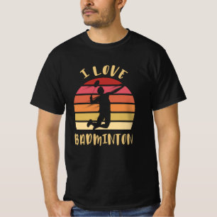Ik hou van Badminton Jump Smash T-shirt