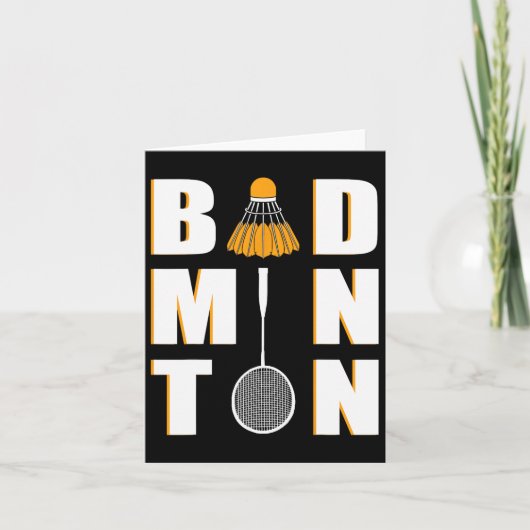 Ik hou van badminton kaart (Voorkant)