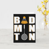 Ik hou van badminton kaart (Gele Bloem)
