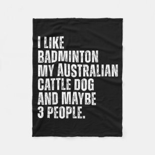 Ik Hou Van Badminton Liefhebber Australische Veedr Fleece Deken