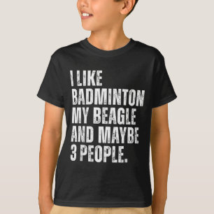 Ik Hou Van Badminton Liefhebber Beagle Hondeneigen T-shirt