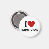 Ik hou van Badminton Magneet (Voorkant / Achterkant)
