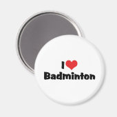 Ik hou van badminton magneet (Voorkant / Achterkant)