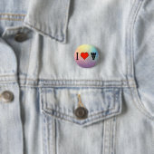 Ik hou van Badminton. Ronde Button 3,2 Cm (In situ)