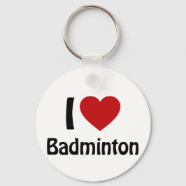 Ik hou van Badminton Sleutelhanger
