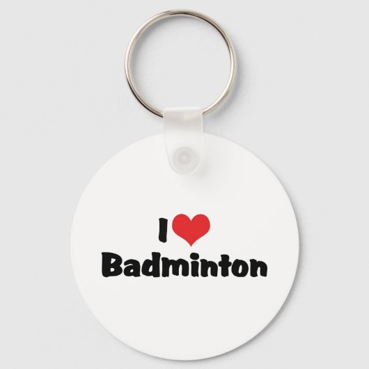 Ik Hou Van Badminton Sleutelhanger (Voorkant)