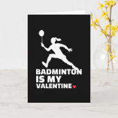 Ik hou van badminton Stylish badminton silhouette Kaart (Gele Bloem)