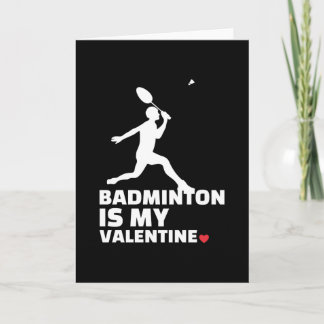Ik hou van badminton Stylish badminton silhouette Kaart