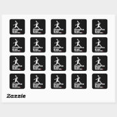 Ik hou van badminton Stylish badminton silhouette Vierkante Sticker (Vel)