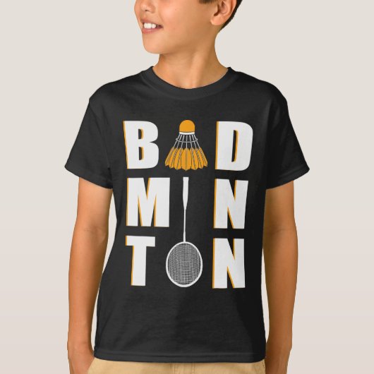Ik hou van badminton t-shirt (Voorkant)