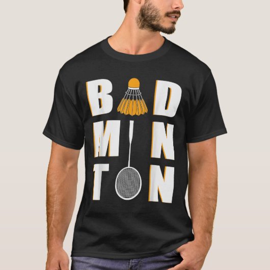 Ik hou van badminton t-shirt (Voorkant)