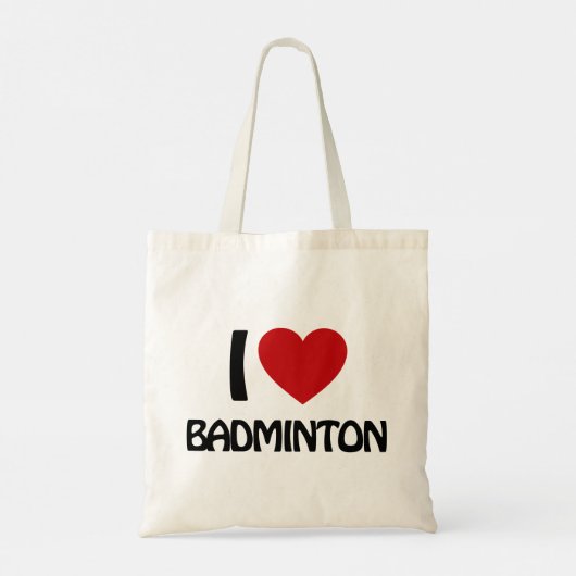 Ik hou van Badminton Tote Bag (Achterkant)