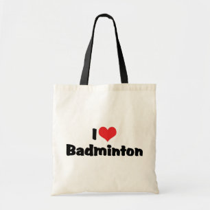 Ik hou van badminton tote bag