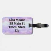 Ik hou van bagageafhandelaars bagage label paarse (Achterkant horizontaal)
