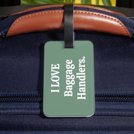 Ik hou van bagageafhandelaars bagage label roze (Achter Insitu 4)