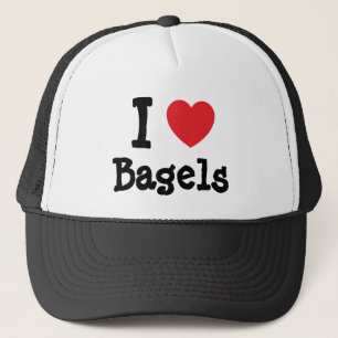 Ik hou van Bagels hart T-Shirt Trucker Pet