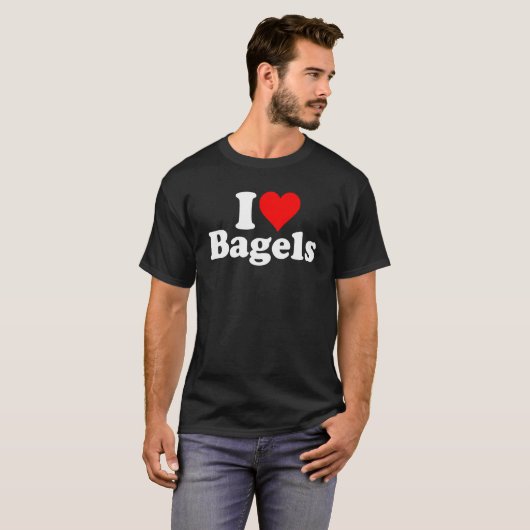 Ik hou van Bagels I Heart Bagels T-shirt (Voorkant volledig)