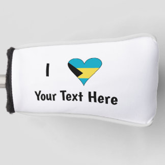 Ik hou van (Bahamaanse vlag hart) Persoonlijk Golfheadcover