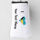 Ik hou van (Bahamaanse vlag hart) Persoonlijk Golfheadcover (Draai 90)