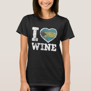 Ik hou van Bahamaanse wijn Bahamas hart vlag T-shirt