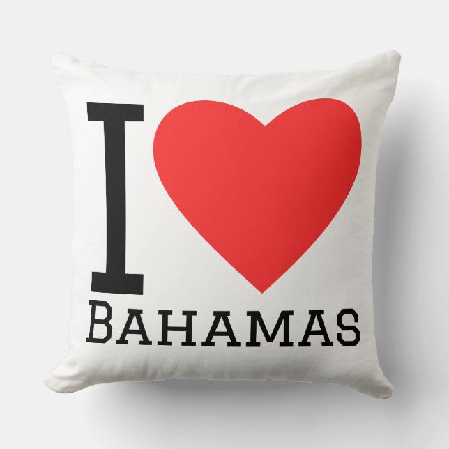 Ik hou van Bahamas  Kussen (Voorkant)