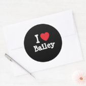 Ik hou van Bailey hart T-Shirt Ronde Sticker (Envelop)