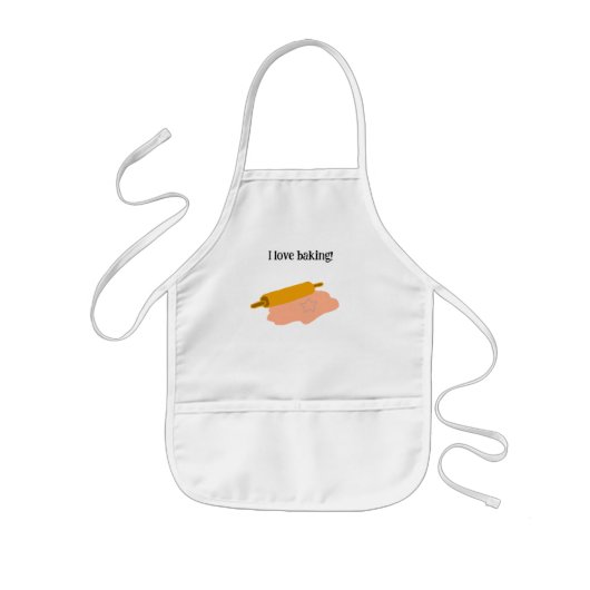 Ik hou van baken kinder schort (Voorkant)