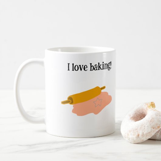 Ik hou van baken koffiemok (Met donut)