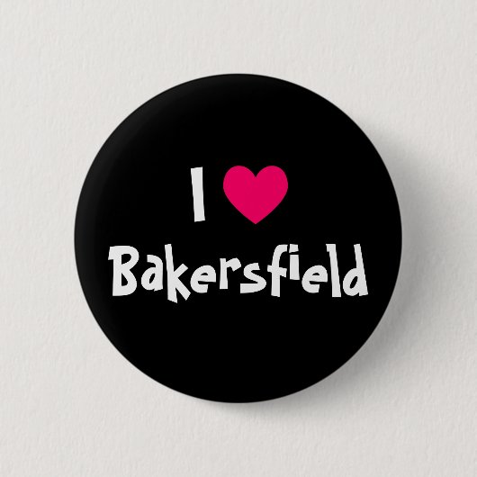 Ik hou van Bakersfield Ronde Button 5,7 Cm (Voorkant)