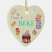 Ik hou van bakken - koekjes, magen, koekjes keramisch ornament (Rechts)